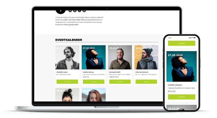 Public profile viewed on desktop and mobile